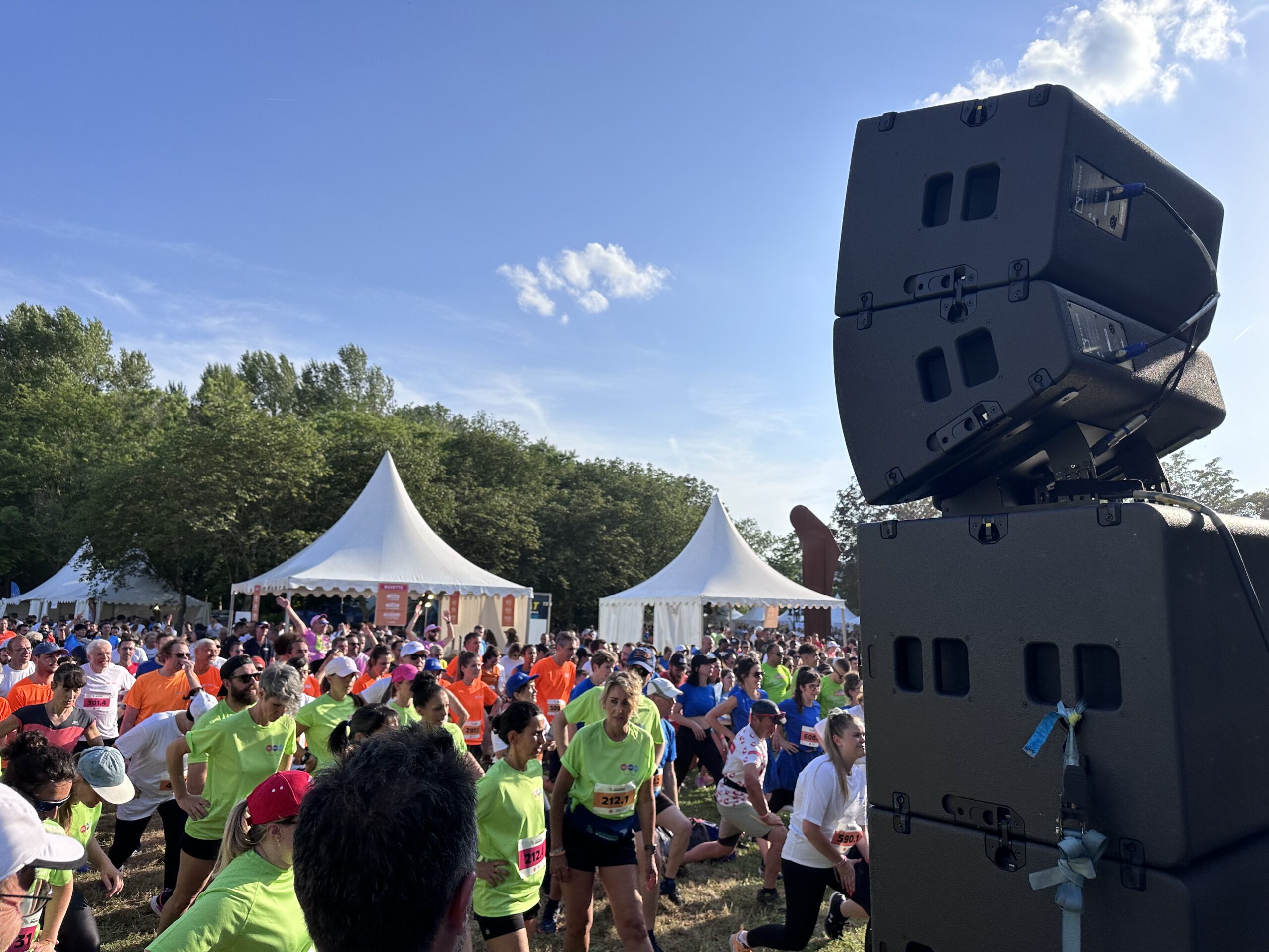 Système son installé par ADEVA lors de l'afterwork running de Valence